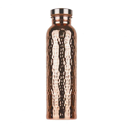 Botella Deportiva de Cobre 800 ml con Diseño Martillado – Antifugas y Reutilizable