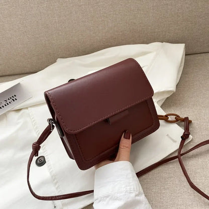 Bolso Cuadrado para Mujer con Cierre Metálico – Bolso Casual de Hombro y Bandolera