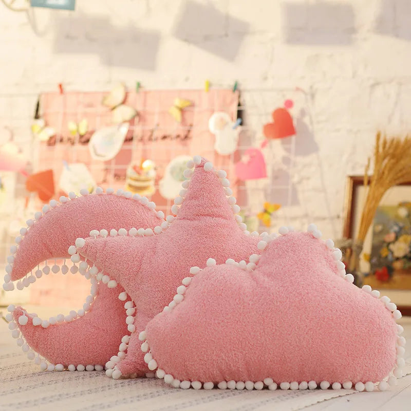 Cojín, Peluches Celestiales: Luna, Estrella y Nube – Magia y Suavidad para el Descanso