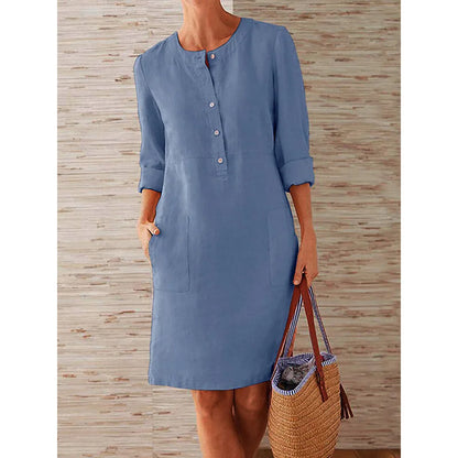 Vestido Túnica Aura de Algodón y Lino