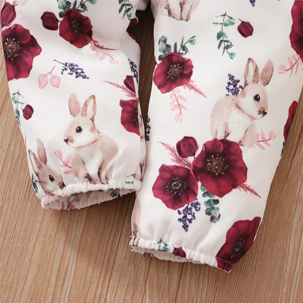 🌸 Conjunto para Bebé Niña de 3 Piezas con Flores – Dulce y Elegante 🌸