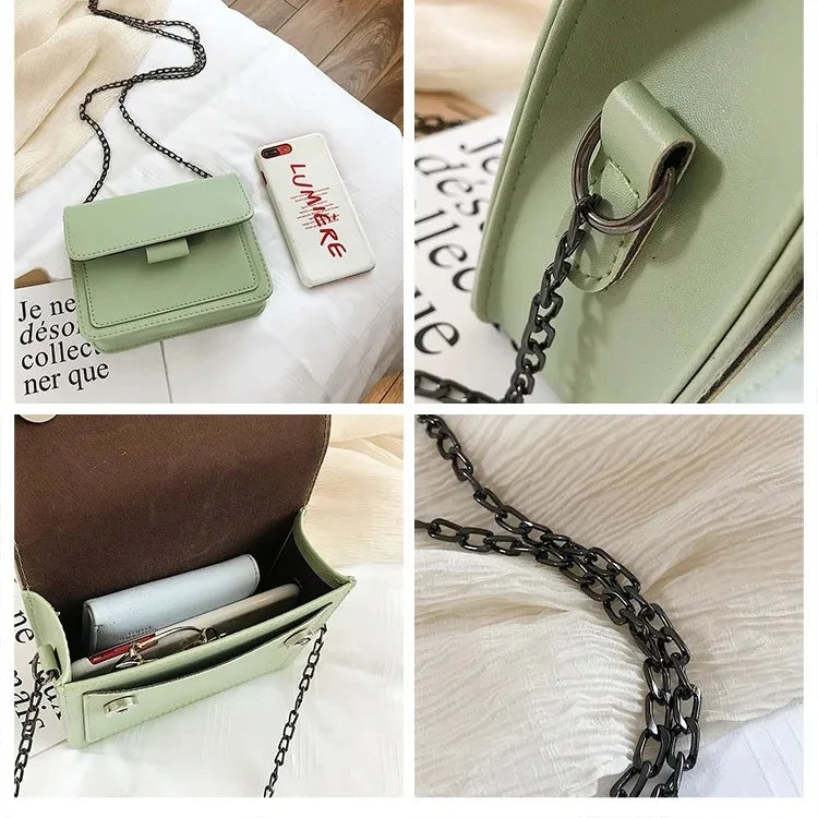Bolso Cuadrado para Mujer con Cierre Metálico – Bolso Casual de Hombro y Bandolera