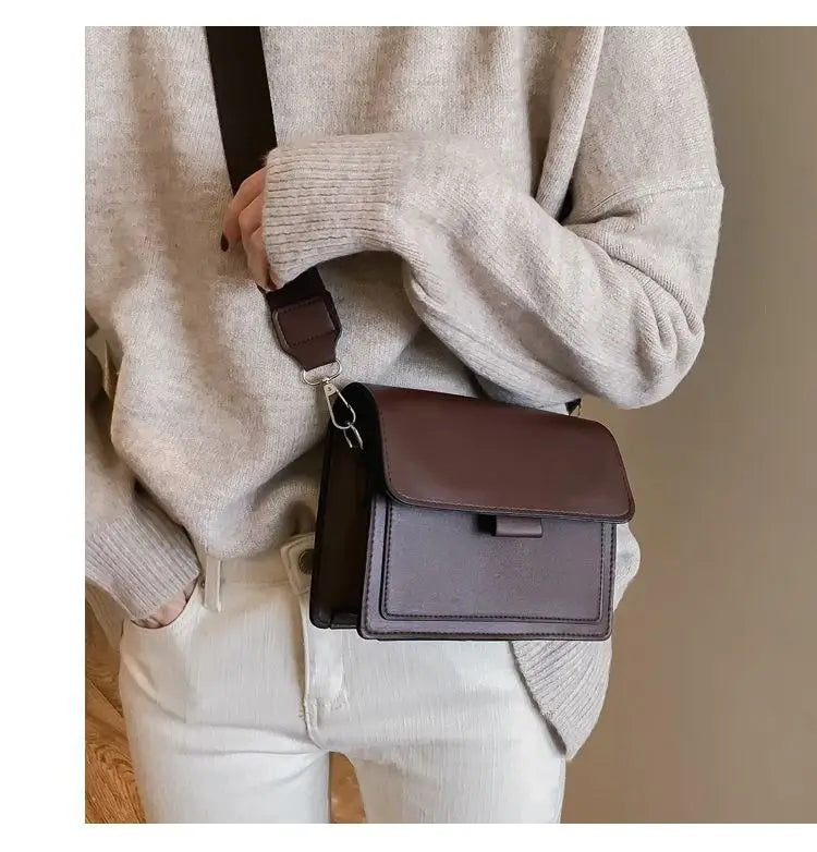 Bolso Cuadrado para Mujer con Cierre Metálico – Bolso Casual de Hombro y Bandolera