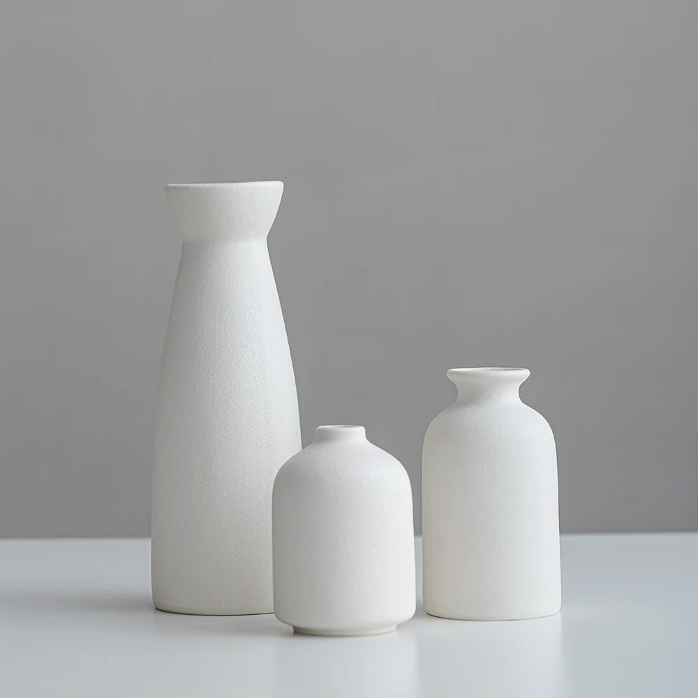 Set de 3 Jarrones de Cerámica Rústicos - Encanto Artesanal para un Hogar con Alma