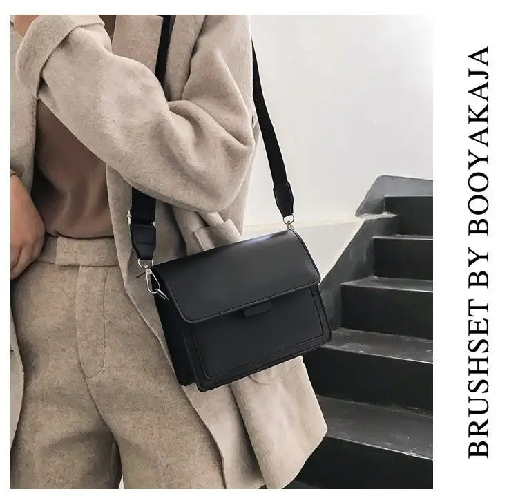 Bolso Cuadrado para Mujer con Cierre Metálico – Bolso Casual de Hombro y Bandolera