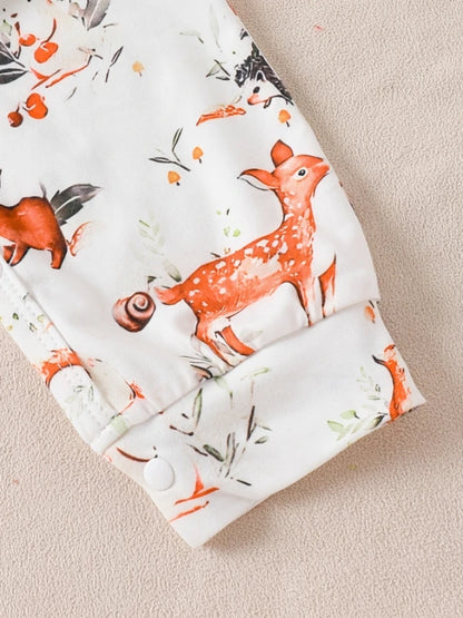 Mameluco "Bosque Encantado": Ropa de Bebé Unisex con Gorrito a Juego - Ideal para Sesión de Fotos
