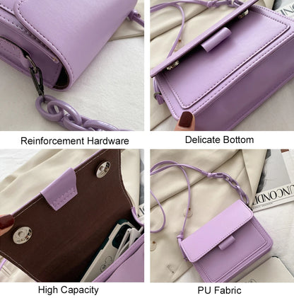 Bolso Cuadrado para Mujer con Cierre Metálico – Bolso Casual de Hombro y Bandolera