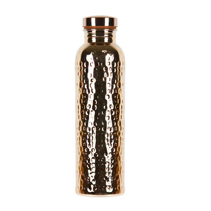 Botella Deportiva de Cobre 800 ml con Diseño Martillado – Antifugas y Reutilizable