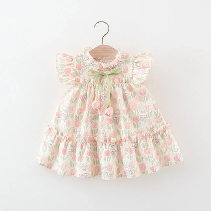 Vestido de Princesa con Flores – Dulzura y Encanto para Verano