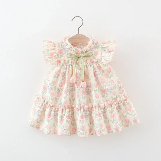 Vestido de Princesa con Flores – Dulzura y Encanto para Verano