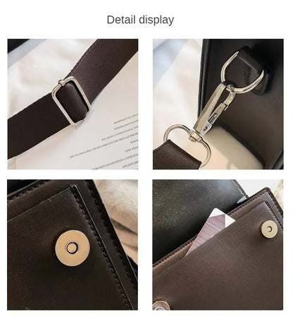 Bolso Cuadrado para Mujer con Cierre Metálico – Bolso Casual de Hombro y Bandolera