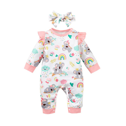 🧸 Enterito para Bebé Niña con Diseño Cartoon – Suavidad y Dulzura🧸   0 a 12 meses