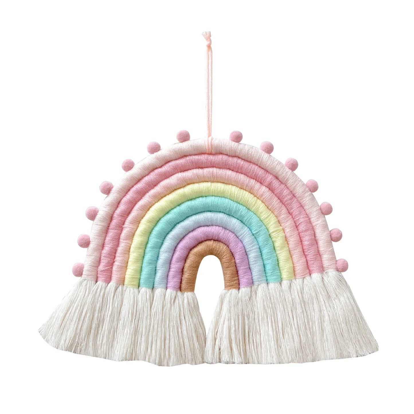 🌈 Colgante Decorativo Arcoíris Estilo Nórdico – Decoración Infantil Hecha en Tela 🌈