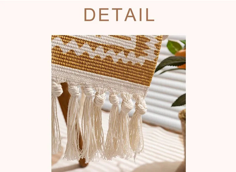Alfombra Artesanal con Borlas Estilo Nórdico y Marroquí – Decoración Bohemia para Dormitorio y Sala