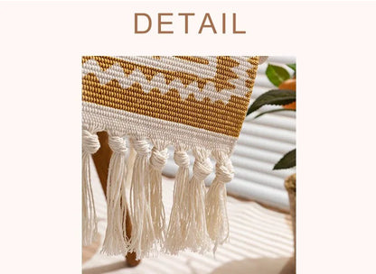 Alfombra Artesanal con Borlas Estilo Nórdico y Marroquí – Decoración Bohemia para Dormitorio y Sala