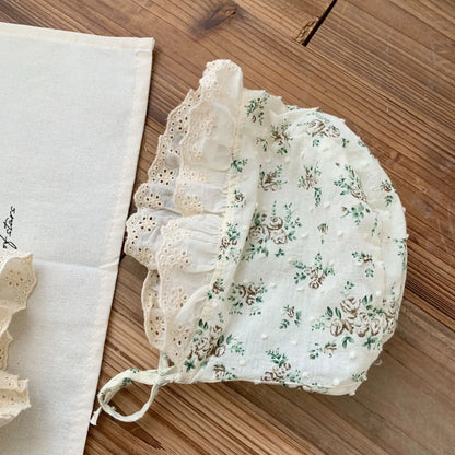 ⭐ Body Floral para Bebé Niña con Volantes y Mangas Tipo Ala + Gorrito de Regalo