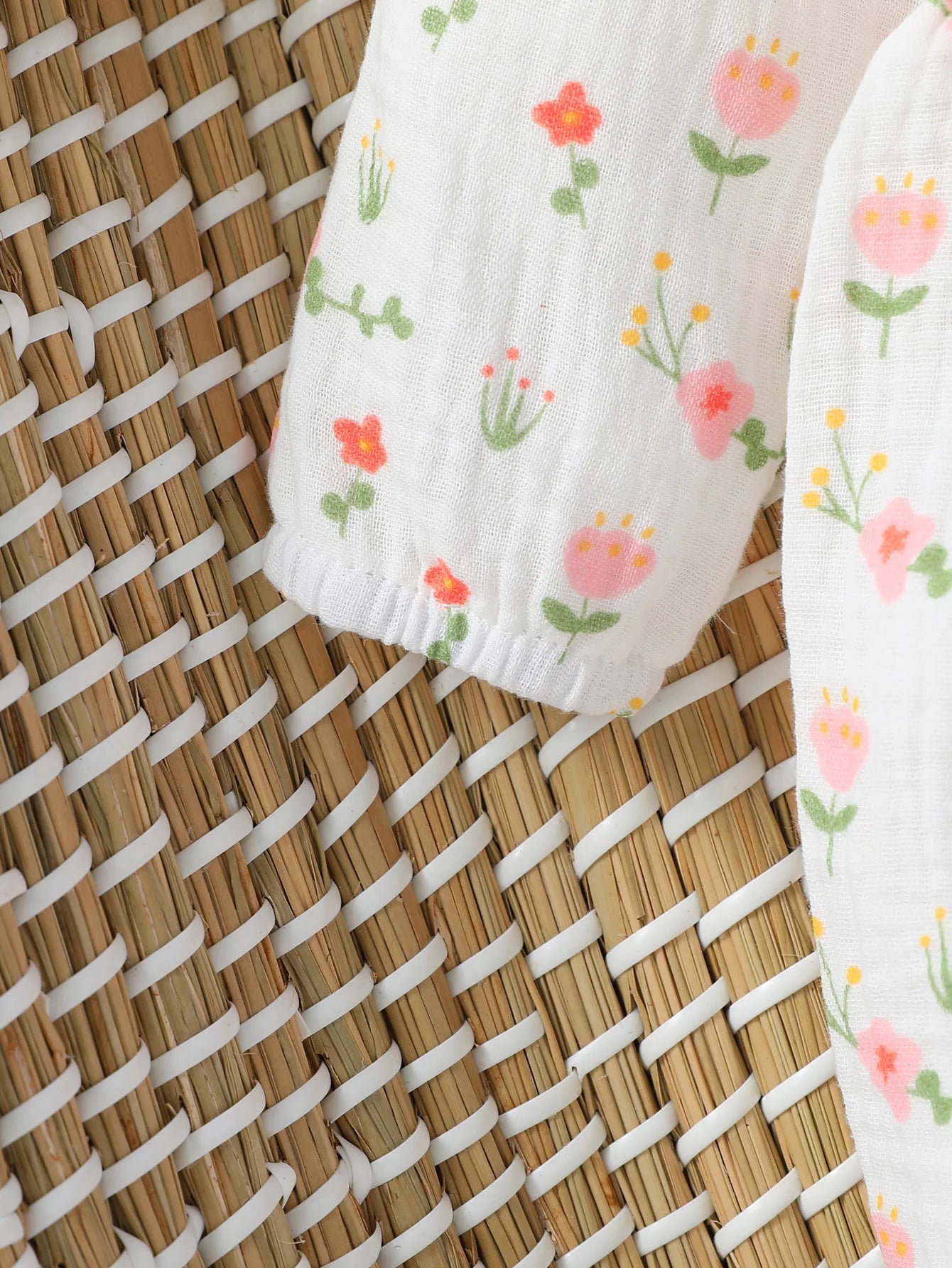 🌸 Enterito para Bebé Niña con Estampado Floral y Moño + Diadema🌸