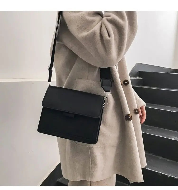 Bolso Cuadrado para Mujer con Cierre Metálico – Bolso Casual de Hombro y Bandolera
