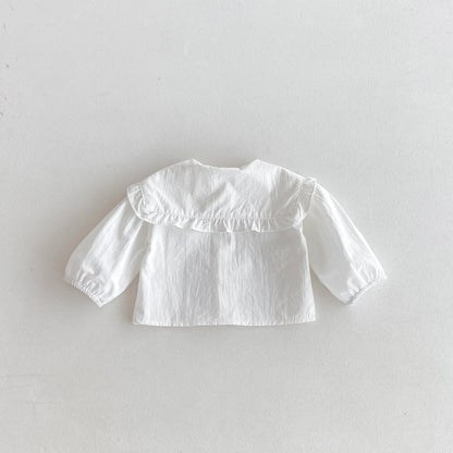 Blusa Delicada con Cuello Babero para Bebé Niña