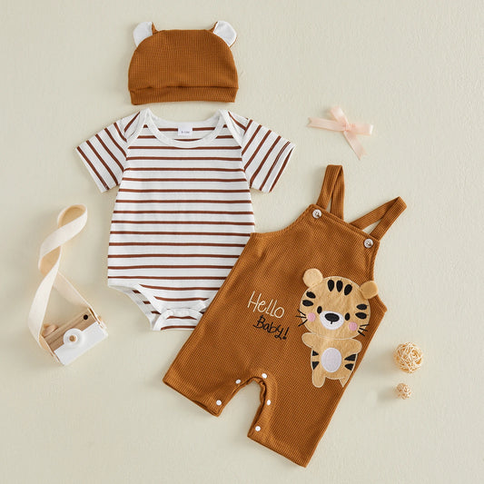 Estilo y Ternura! Outfit de Veranito para Bebé con Adorable Bordado de Animal