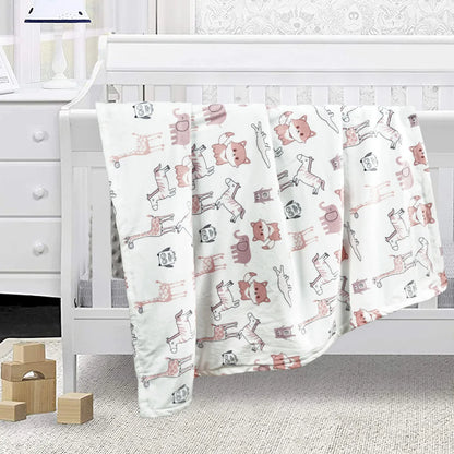 🧸 Manta de Bebé Unisex de Polar Fleece con Diseño Cartoon – Suavidad Todo el Año 💖