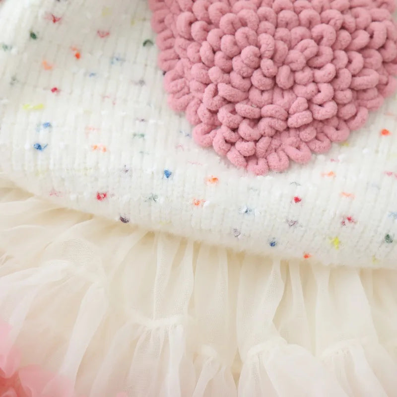 💕 Dulce Invierno de Princesa – Conjunto Encantador de 2 Piezas para Niñas 💕