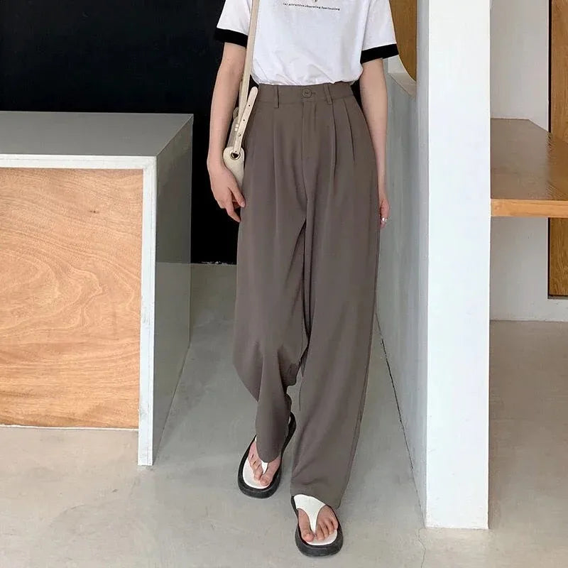Pantalón de Mujer de Cintura Alta Recto – Elegancia Casual para Oficina y Uso Diario