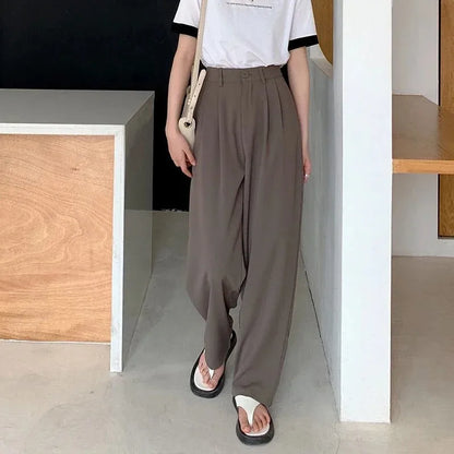 Pantalón de Mujer de Cintura Alta Recto – Elegancia Casual para Oficina y Uso Diario