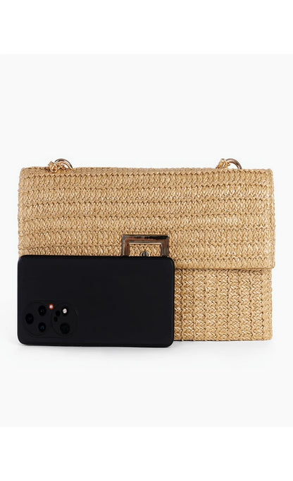 Bolso Clutch de Paja para Mujer – Estilo Boho de Verano para Playa, Viajes y Eventos