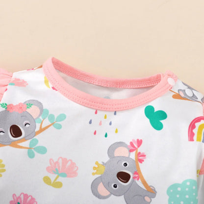 🧸 Enterito para Bebé Niña con Diseño Cartoon – Suavidad y Dulzura🧸   0 a 12 meses