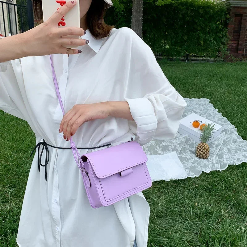 Bolso Cuadrado para Mujer con Cierre Metálico – Bolso Casual de Hombro y Bandolera