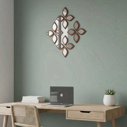 Set de 4 Espejos Decorativos Boho en Forma de Gota