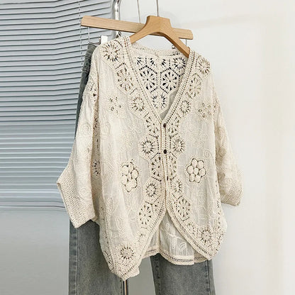 Cárdigan Boho de Crochet Aura: El Toque Romántico que le Faltaba a tu Look
