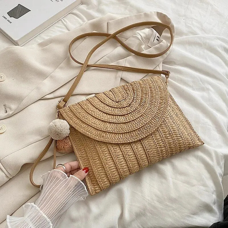 Bolso de Mano y Bandolera Tejido a Mano – Estilo Boho de Verano