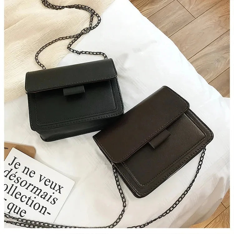Bolso Cuadrado para Mujer con Cierre Metálico – Bolso Casual de Hombro y Bandolera