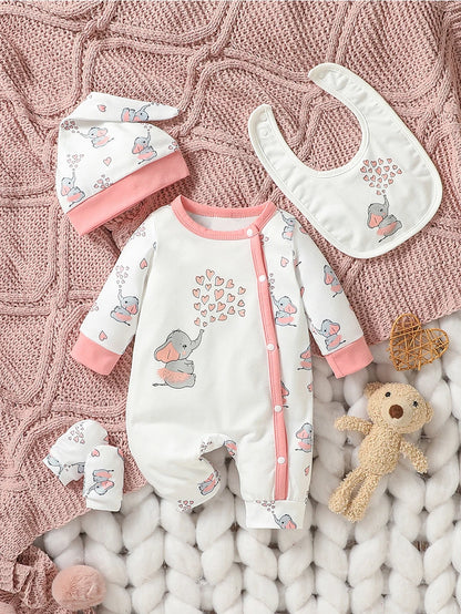 🦌 "Pequeña Cervatilla": Set de Gala Pastoral para Bebé Niña