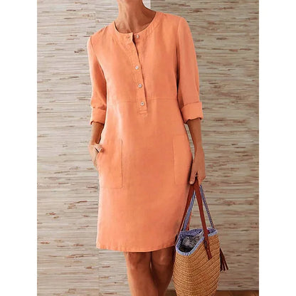 Vestido Túnica Aura de Algodón y Lino
