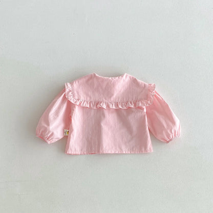 Blusa Delicada con Cuello Babero para Bebé Niña