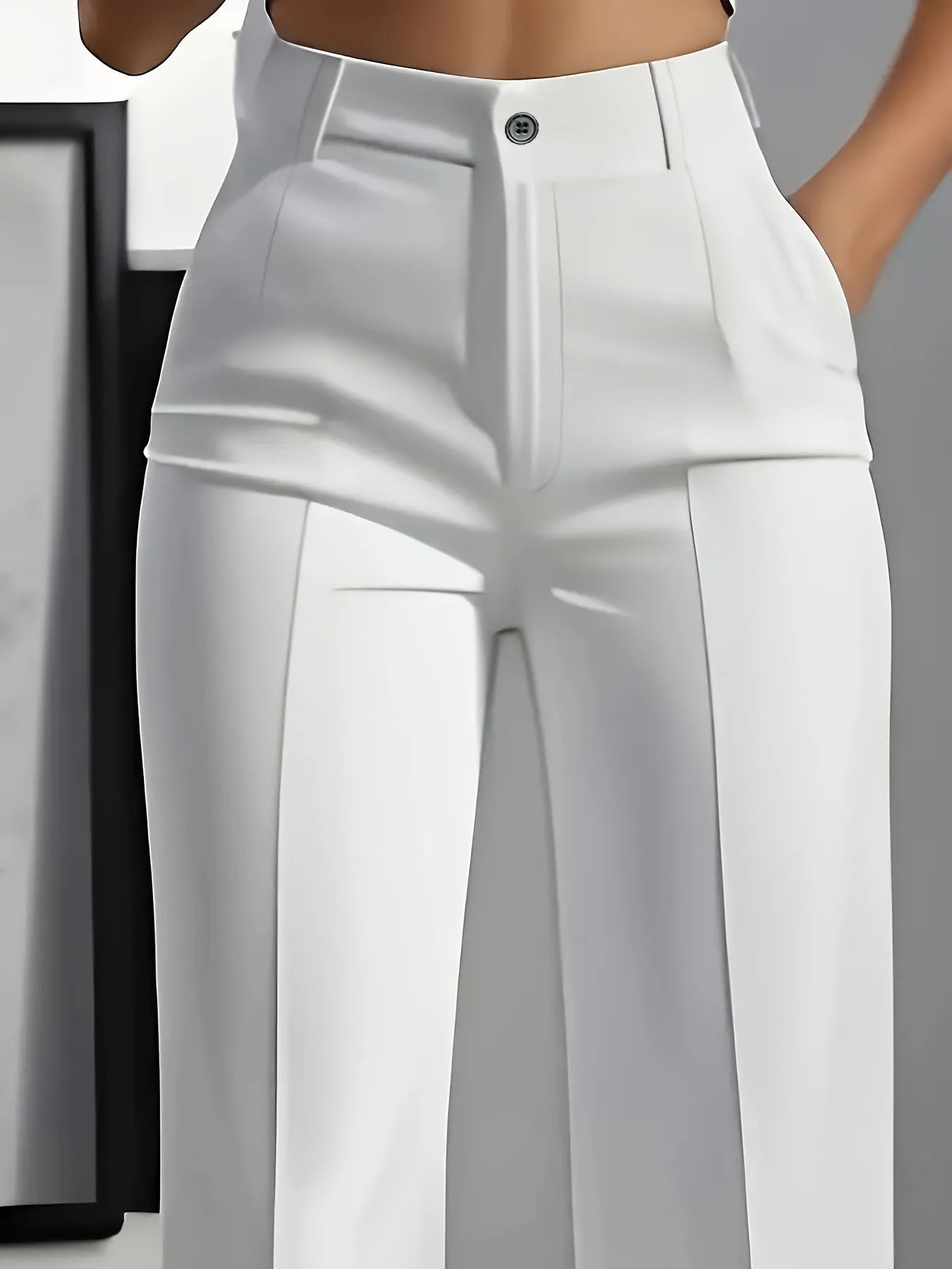 Pantalón de Sastrería de Cintura Alta con Caída Elegante