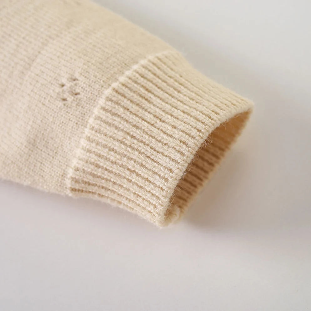 Suéter Tejido para Bebé Niña – Chaqueta Infantil de Manga Larga Estilo Coreano Princesa