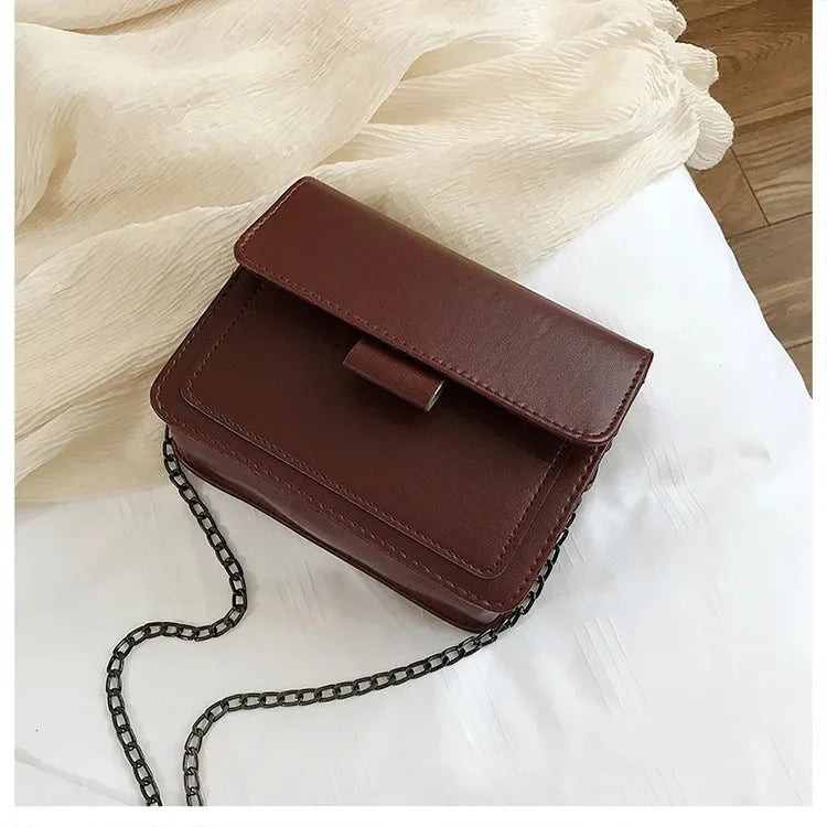 Bolso Cuadrado para Mujer con Cierre Metálico – Bolso Casual de Hombro y Bandolera