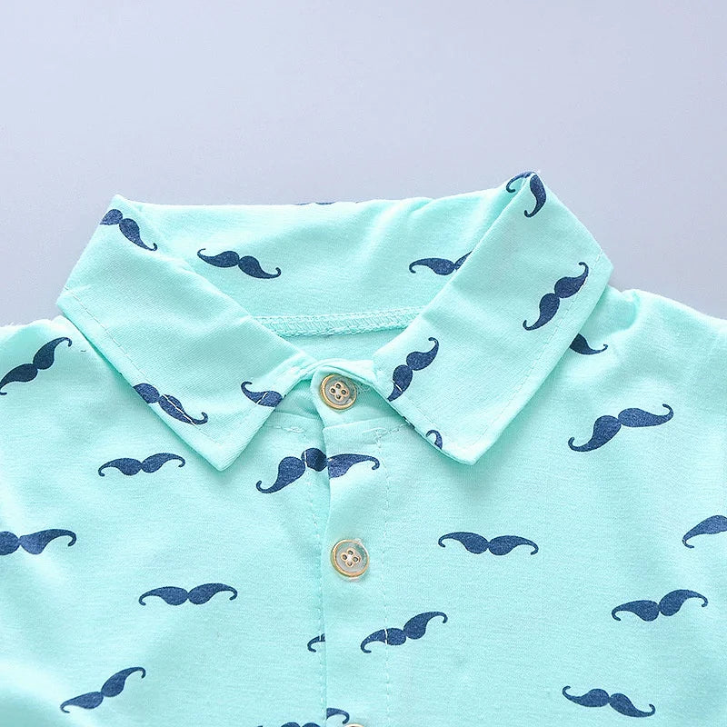 🌟 "Rayitos de Sol": Conjunto de Camisa Estampada y Shorts para Pequeños Aventureros
