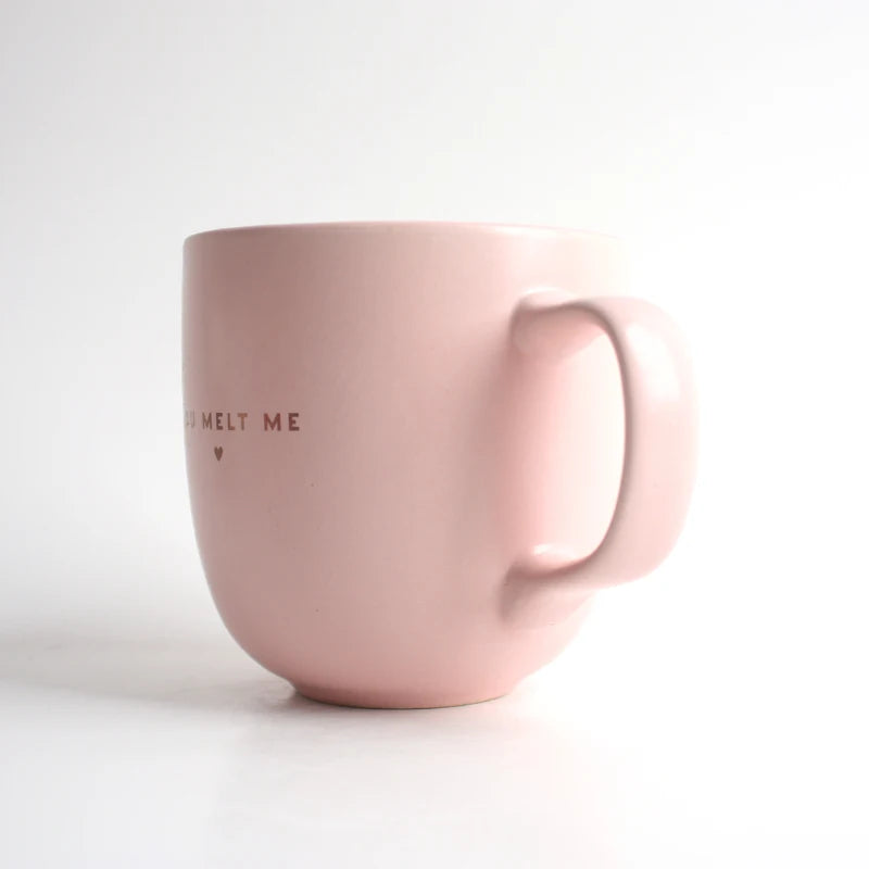 Taza de Cerámica Rosa Mate 350 ml – Mug Clásico Ecológico con Asa