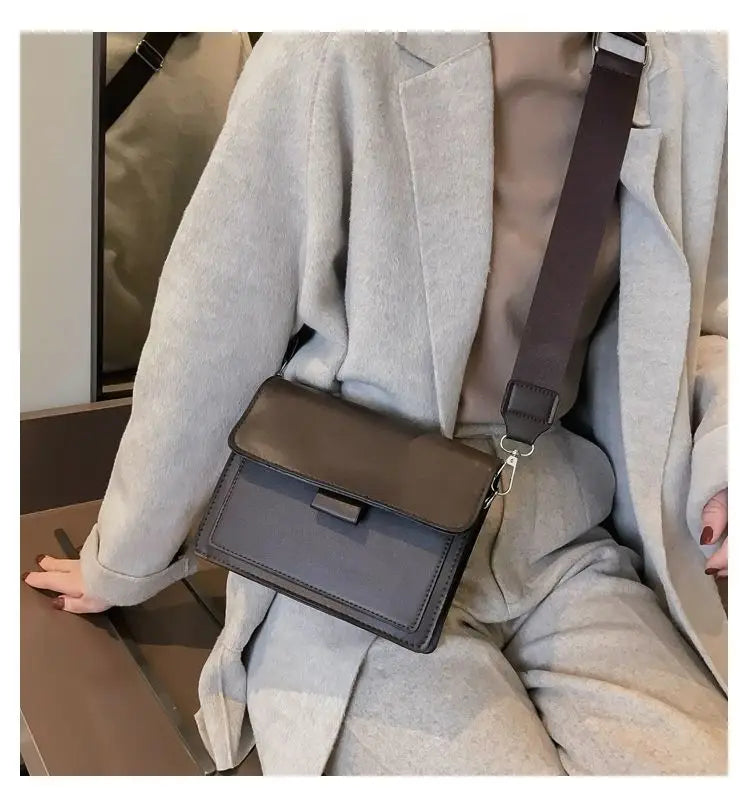 Bolso Cuadrado para Mujer con Cierre Metálico – Bolso Casual de Hombro y Bandolera