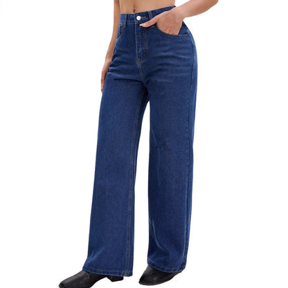 Jeans de Cintura Alta Recto – Estilo Urbano y Comodidad Atemporal