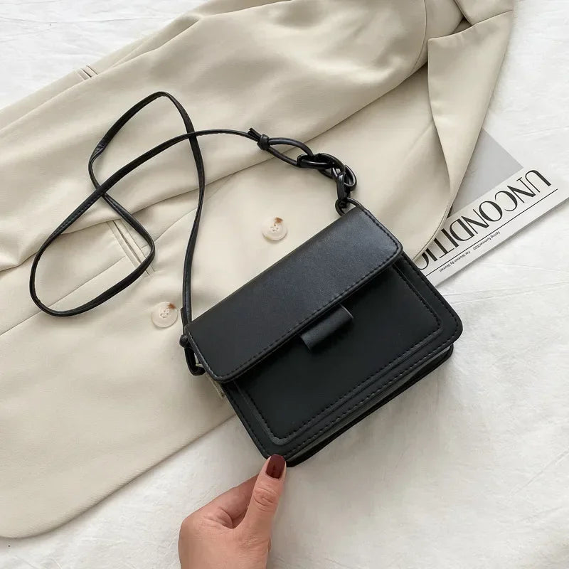Bolso Cuadrado para Mujer con Cierre Metálico – Bolso Casual de Hombro y Bandolera