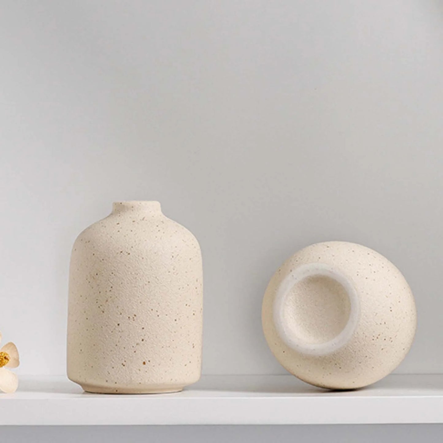Jarrón Decorativo de Cerámica Estilo Nórdico – Vaso Floral Boho para Hogar