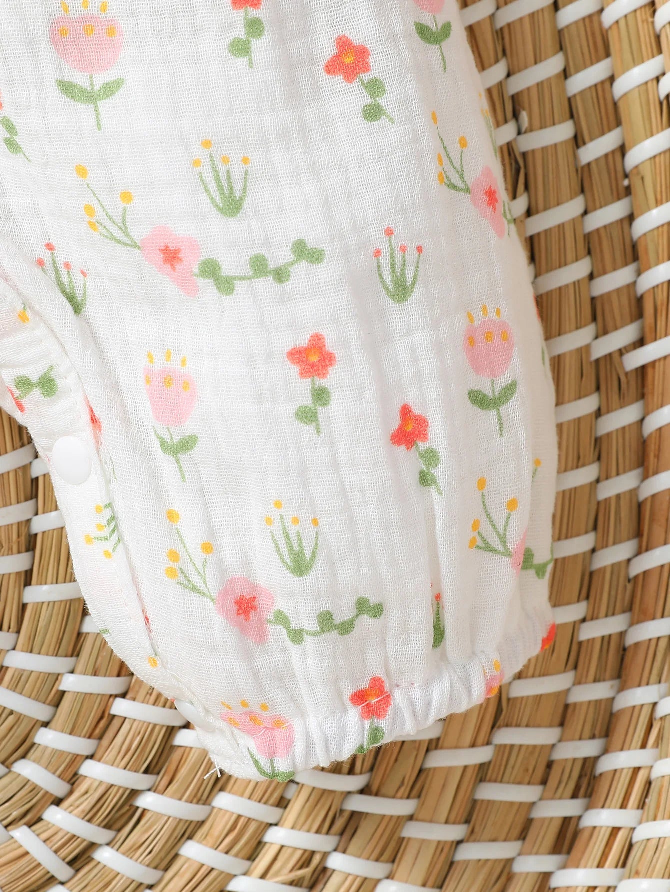 🌸 Enterito para Bebé Niña con Estampado Floral y Moño + Diadema🌸