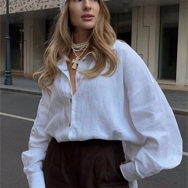 Blusa Blanca Elegante Aura