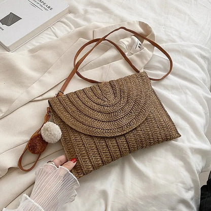 Bolso de Mano y Bandolera Tejido a Mano – Estilo Boho de Verano